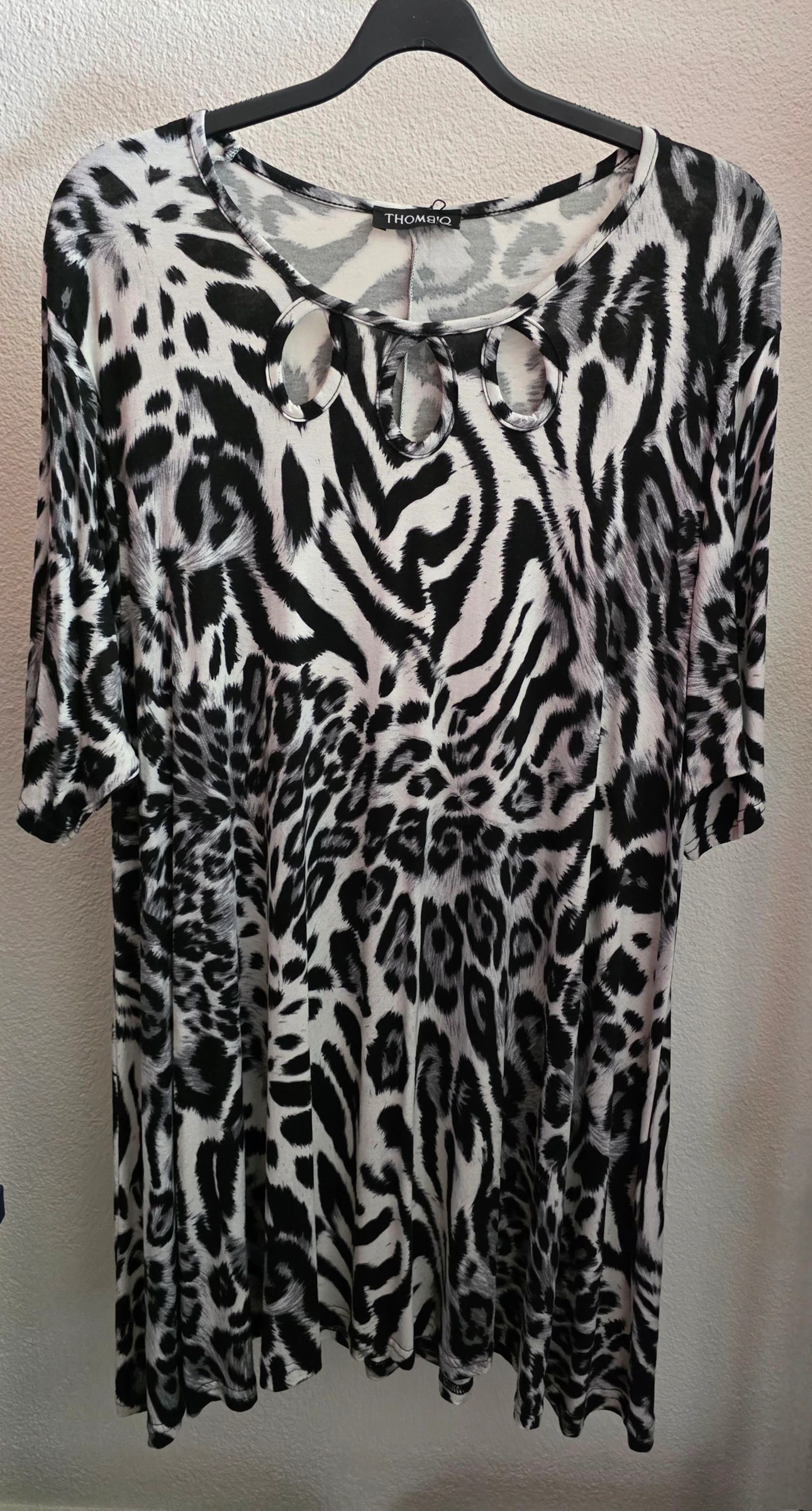 Leuke tuniek panterprint (one size 48-50)